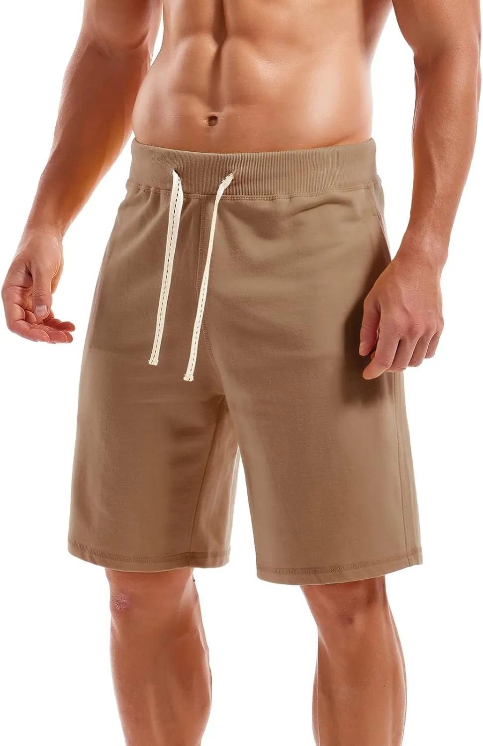 AMY COULEE Men's Casual Classic Shorts Athletic Cotton Sweat Shorts with Drawstring