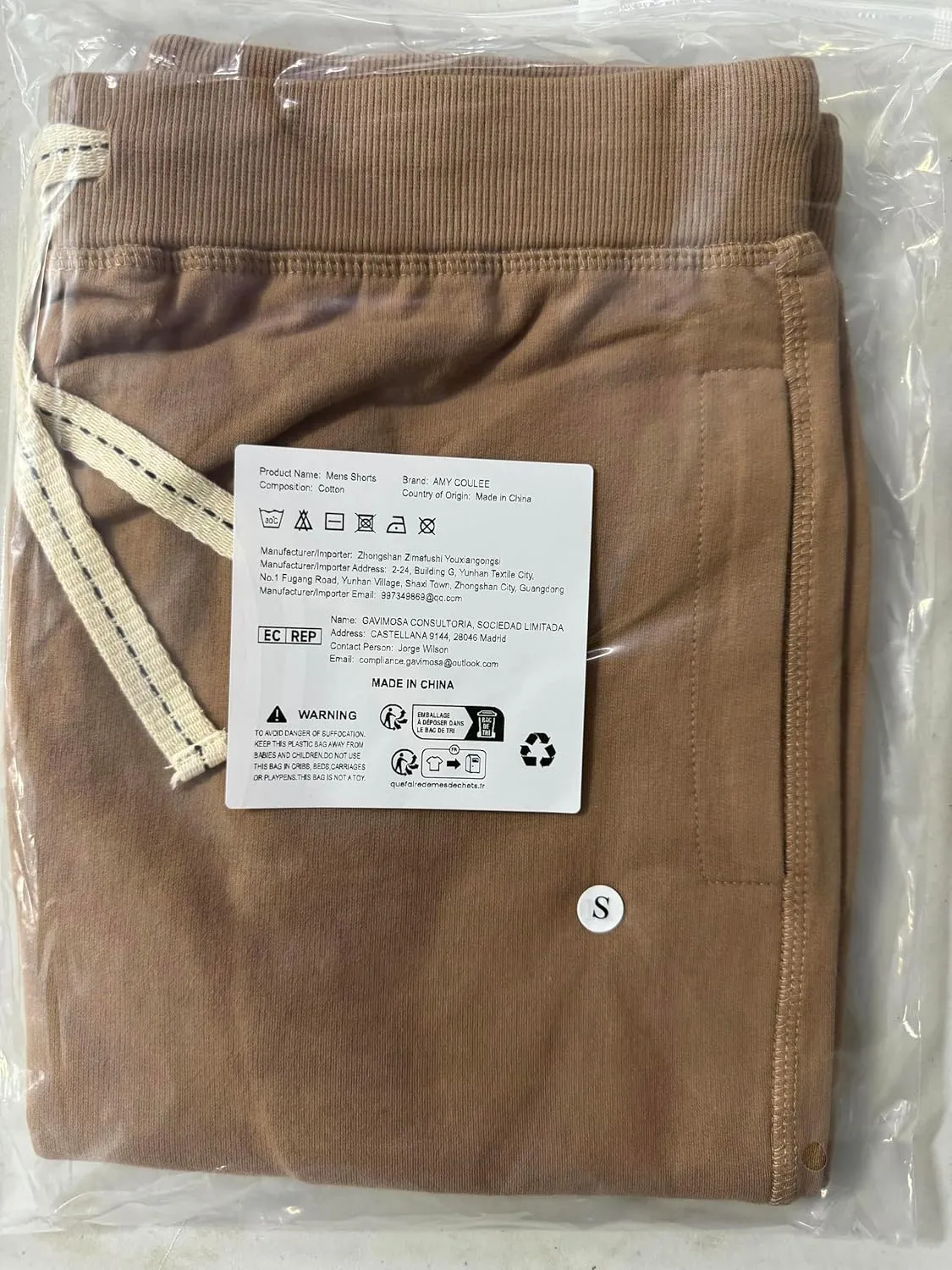 AMY COULEE Men's Casual Classic Shorts Athletic Cotton Sweat Shorts with Drawstring