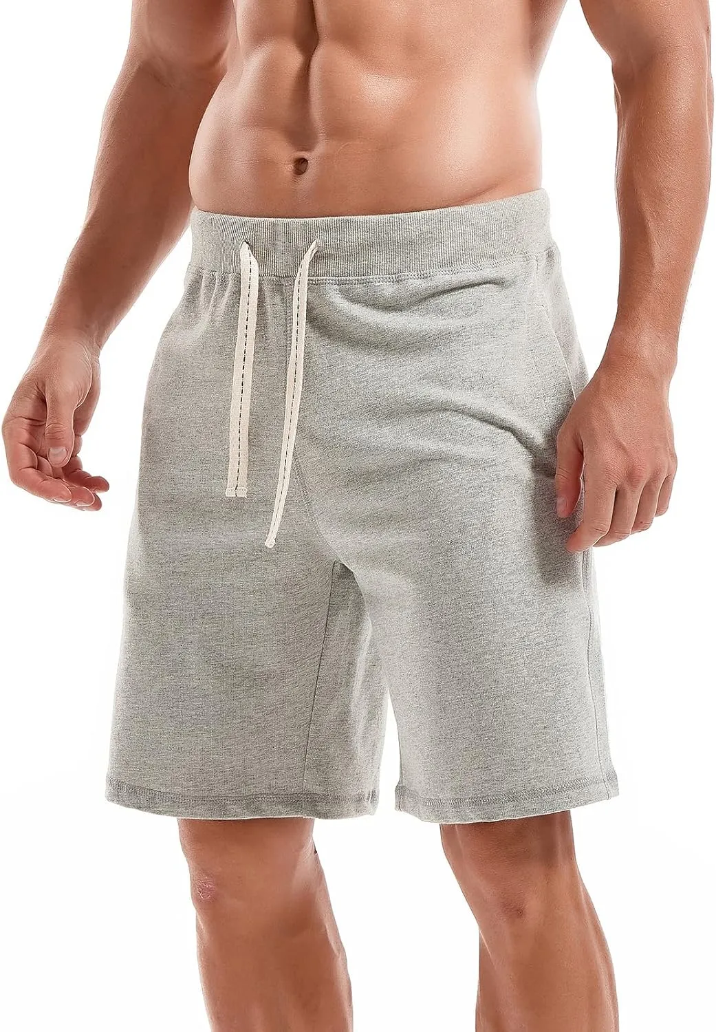 AMY COULEE Men's Casual Classic Shorts Athletic Cotton Sweat Shorts with Drawstring