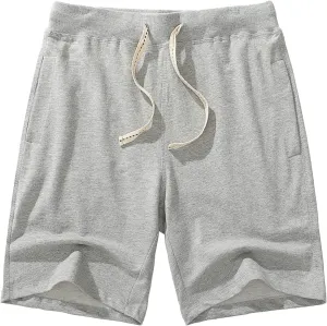 AMY COULEE Men's Casual Classic Shorts Athletic Cotton Sweat Shorts with Drawstring