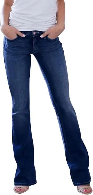 Bell Bottom Jeans for Women Skinny High Waisted Classic Stretch Flared Denim Pants