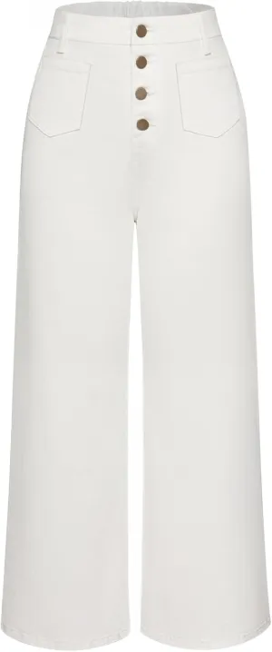 Belle Poque Women's Wide Leg Jeans High Waisted Stretchy Straight Leg Button Fly Denim Pants Trousers with Pockets