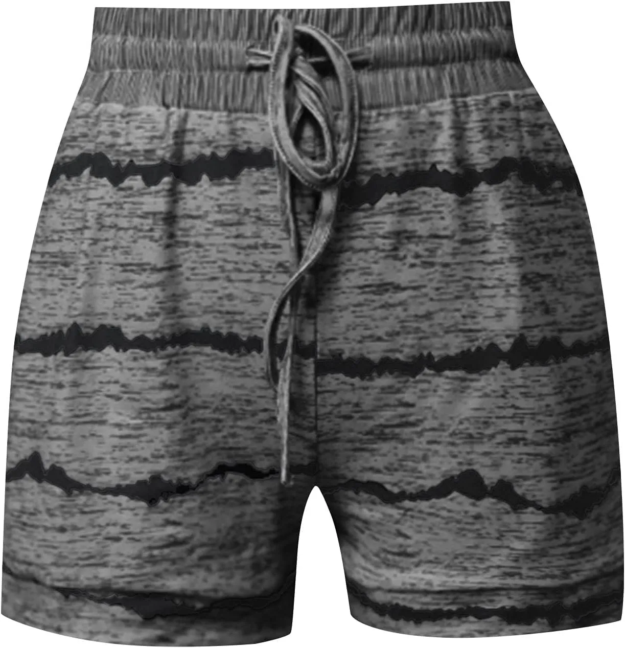 Bermuda Shorts for Women Drawstring Elastic High Waist Sport American Flag Star Printed Butt Lifting up Sweatpant