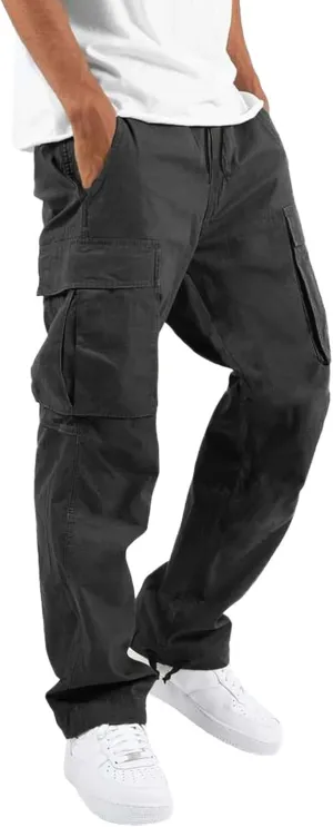 Big and Tall Sweatpants for Men Waist Jogger Sports Pants Solid Color Sports Trousers Sweatpants for Men Fleece Men's