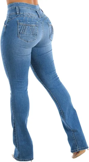 Bootcut Jeans for Women Butt Lifting Stretchy Flare Jeans High Waisted Curvy Skinny Denim Pants Tummy Control