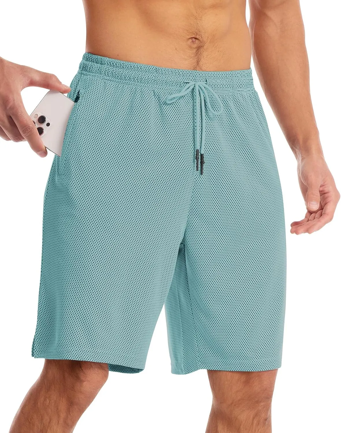 CANGHPGIN Mens Athletic Wear Mesh Basketball Shorts with Pockets, Quick Dry Gym Shorts 9 inch Running Workout Shorts for Men