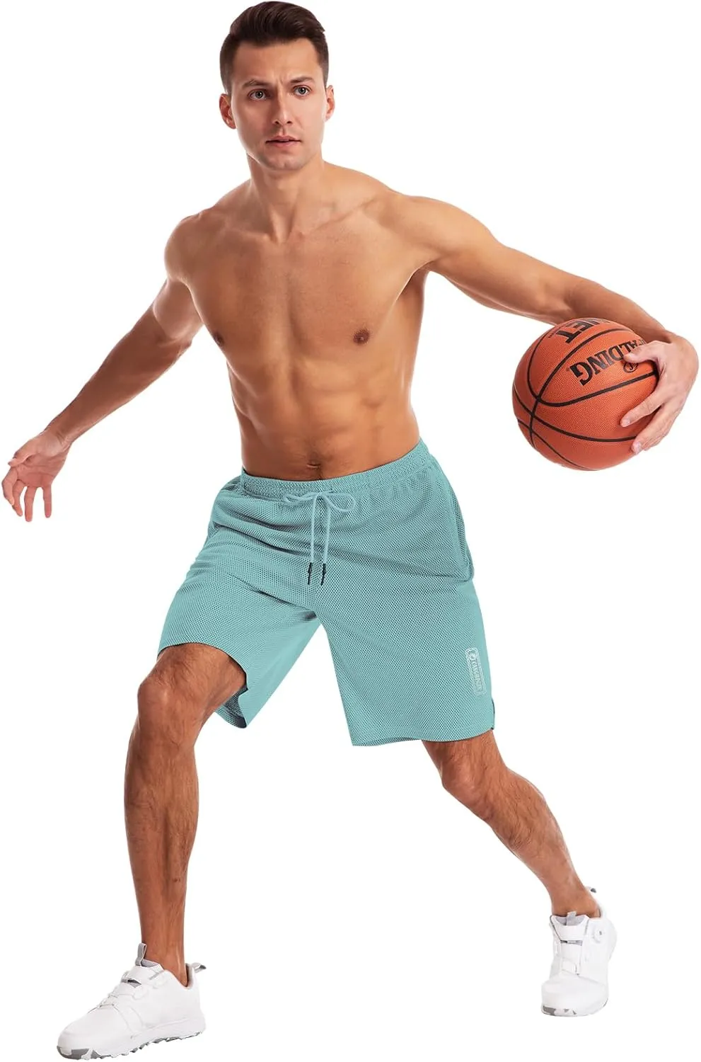 CANGHPGIN Mens Athletic Wear Mesh Basketball Shorts with Pockets, Quick Dry Gym Shorts 9 inch Running Workout Shorts for Men