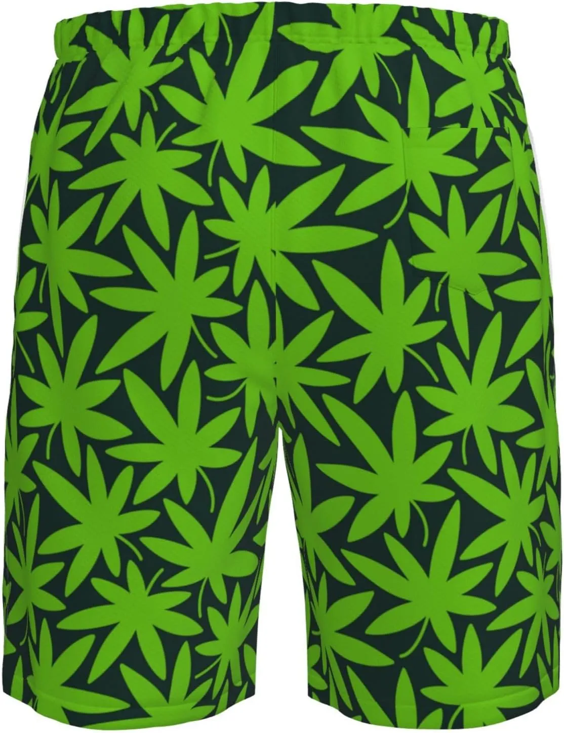 Cannabis Plant Mens Swim Trunks Fashion Men's Board Shorts Quick Dry Swim Shorts with Mesh Lining
