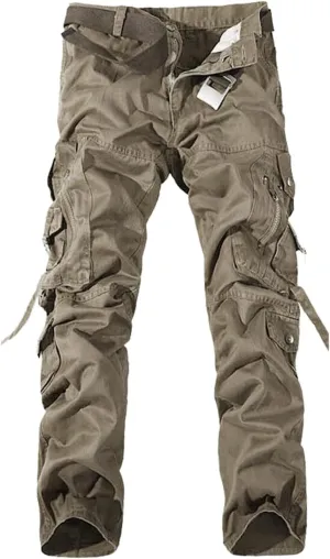 Cargo Pants for Men Big and Tall, with Pockets Men Sport Athletic Outdoor Joggers Pants Lightweight Casual Work Cargo