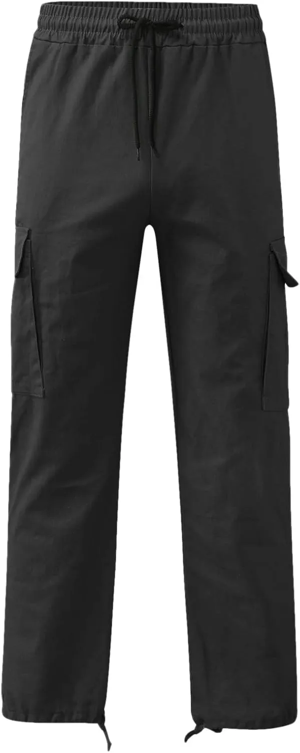 Cargo Pants for Men Joggers Sweatpants Relaxed Fit Work Pants with Multi Pockets Straight Leg Cargo Sweat Pants