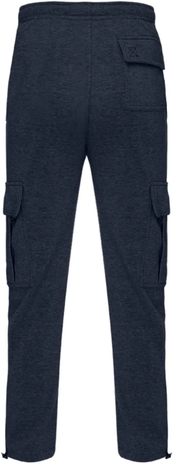 Cargo Pants For Men Mens Casual Heavyweight Cargo Fleece Sweatpants Stretch Elastic Sports Jogger Trousers Pants