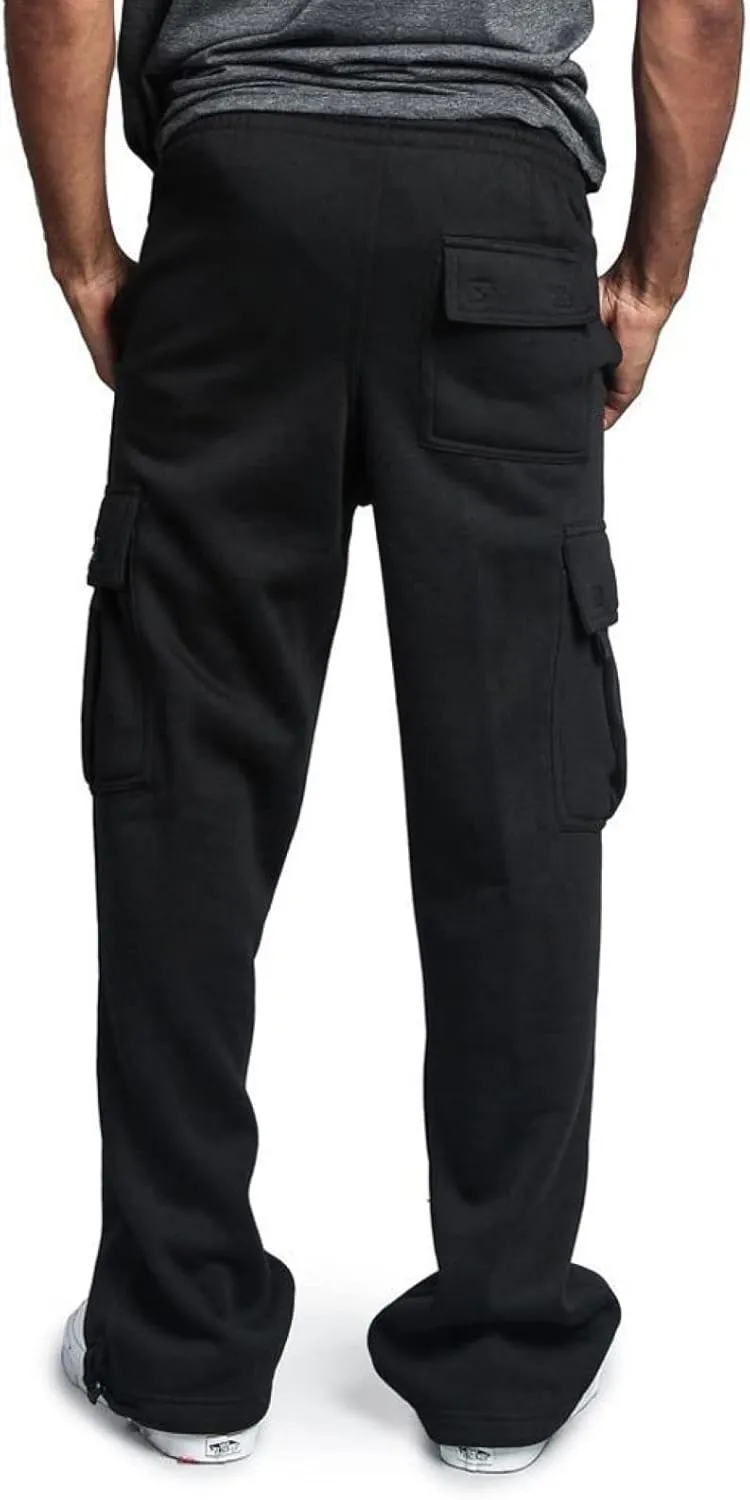 Cargo Pants For Men Mens Heavyweight Cargo Fleece Sweatpants Casual Stretch Elastic Sports Jogger Trousers Pants