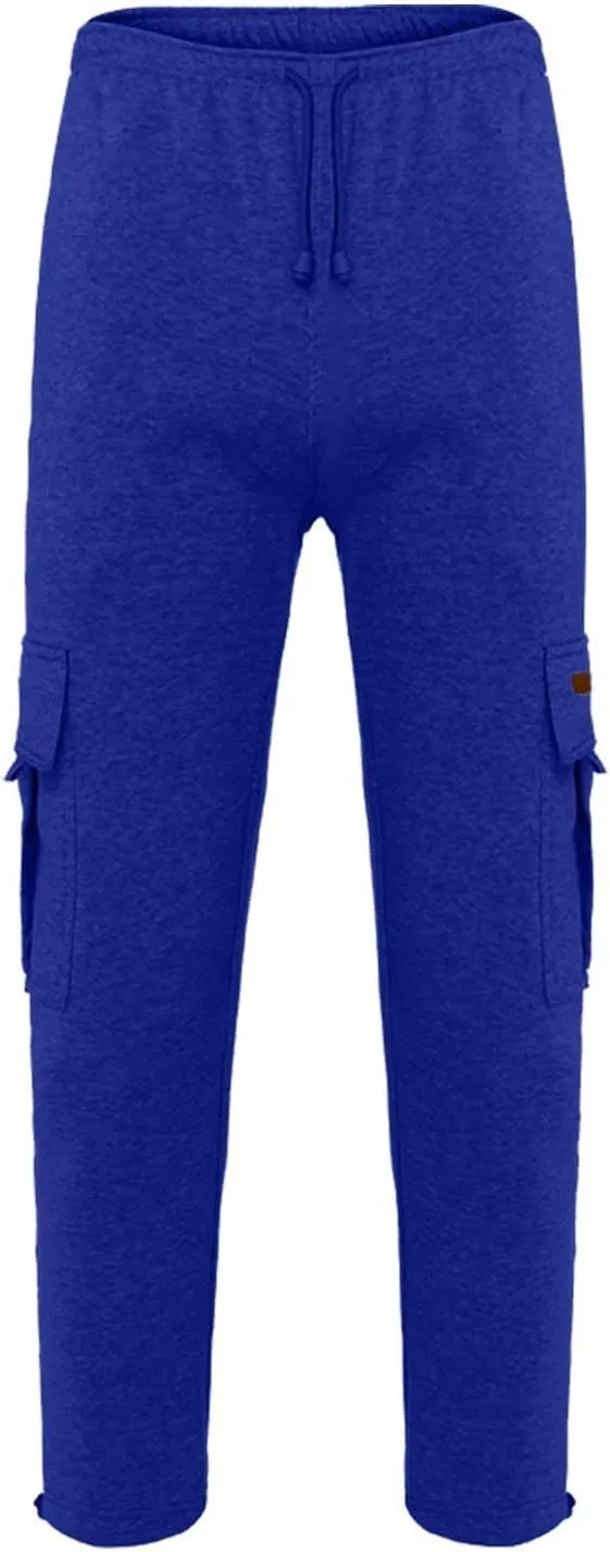 Cargo Pants For Men Mens Trendy Heavyweight Cargo Fleece Sweatpants Stretch Elastic Sports Jogger Trousers Pants