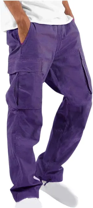 Cargo Pants for Men Relaxed Fit Casual Joggers Comfy Lightweight Athletic Sweatpants Baggy Outdoor Work Hiking Pants