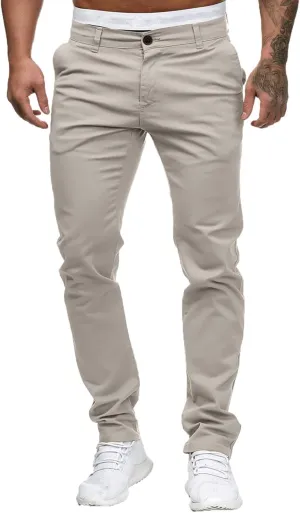 Cargo Pants for Men Relaxed Fit Casual Joggers Pants Cotton Drawstring Chino Workout Sweatpants Casual Long Trousers
