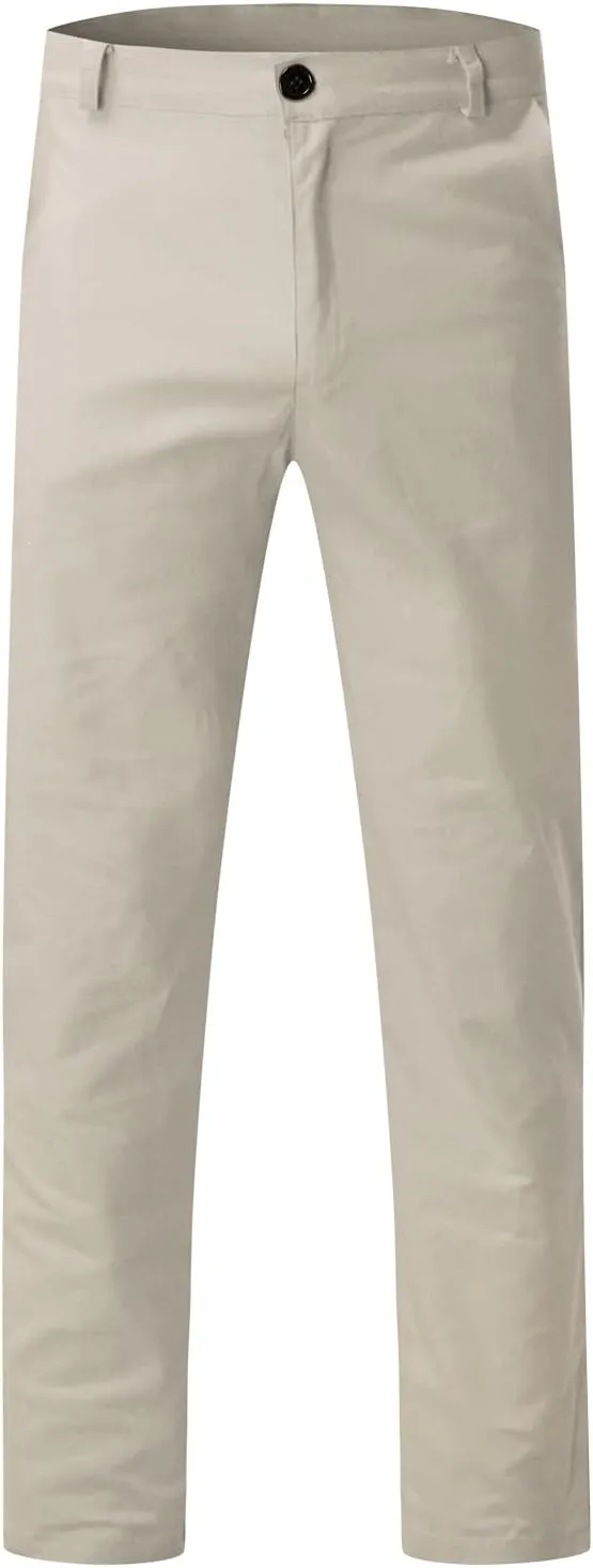 Cargo Pants for Men Relaxed Fit Casual Joggers Pants Cotton Drawstring Chino Workout Sweatpants Casual Long Trousers