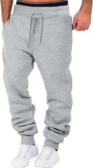 Cargo Pants for Men Relaxed Fit Drawstring Sport Trousers with Pockets Mens Sweatpants Slim Fit Sports Active Joggers