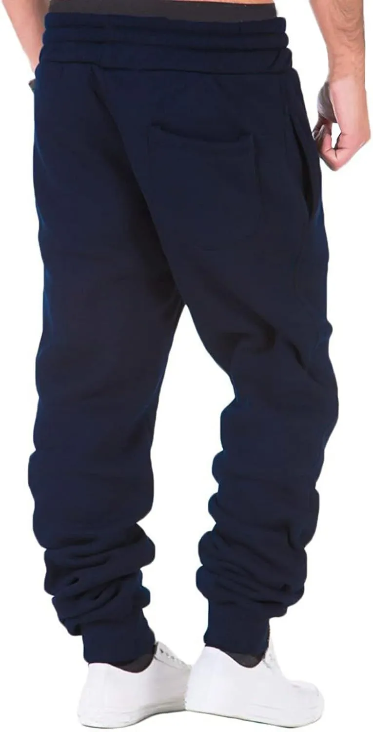 Cargo Pants for Men Relaxed Fit Pants Sweatpants for Men with Pockets Mens Heavyweight Sweatpants Fleece Lined Cargo