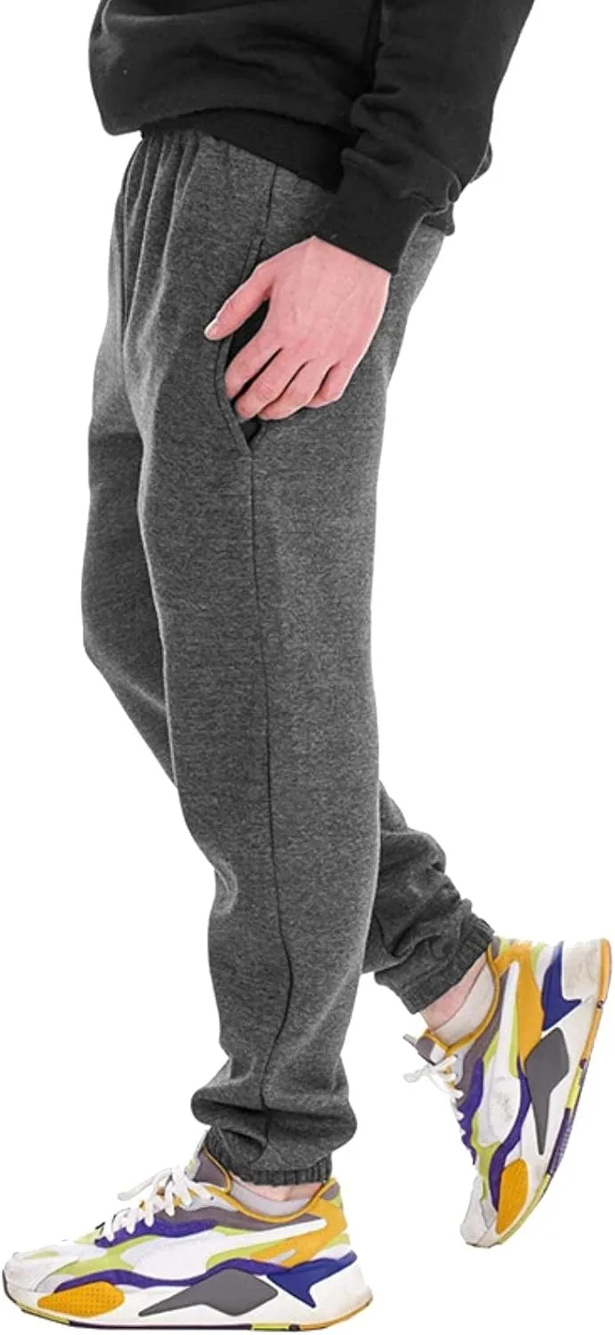 Cargo Pants for Men Relaxed Fit Sports Mens Premium Slim Fleece Pants Zipper Pockets Athletic Jogger Fitness Workout