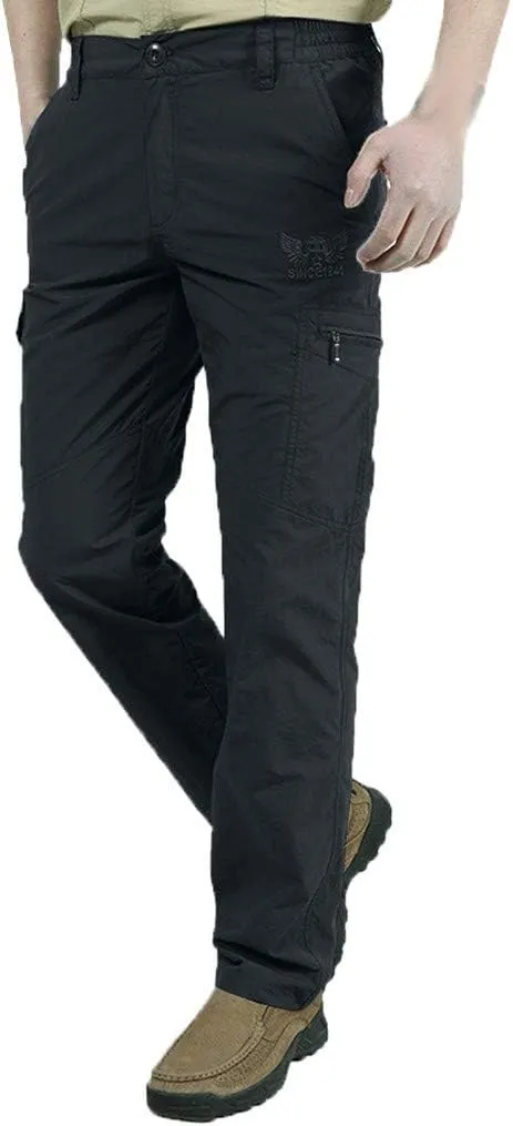 Cargo Pants for Men Relaxed Fit Stretch Cycling Joggers Athletic Trousers Causal Straight Sweatpants with Pockets