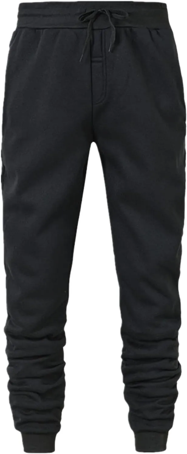 Cargo Pants for Men Relaxed Fit Stretch Elastic Waist Outdoor Pants Men's Heavyweight Fleece Cargo Sweatpants Elastic