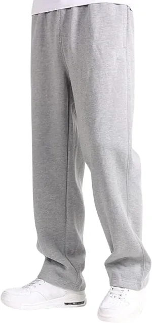 Cargo Pants for Men Relaxed Fit with Pockets Men's Cargo Sweatpants Open Bottom Straight Leg Casual Fit Baggy Jogger