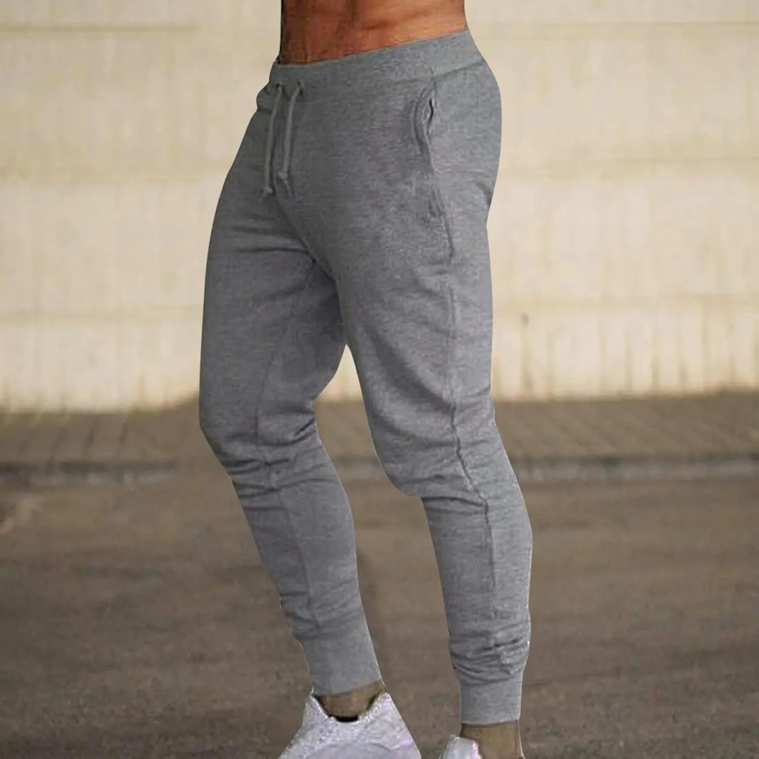 Cargo Trousers for Men Pants Casual Drawstring Athletic Jogger Sports Outdoor Trousers Mens Active Fleece Athletic