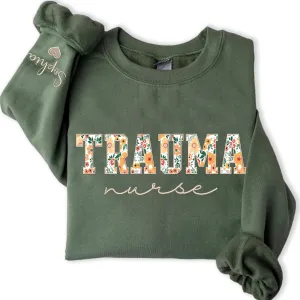 Chillever - Personalized Embroidered Nurse Sweatshirt, Custom Name Nurse Gifts RN LPN APRN CNA, Gift for Nurses Day