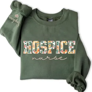 Chillever - Personalized Embroidered Nurse Sweatshirt, Custom Name Nurse Gifts RN LPN APRN CNA, Gift for Nurses Day