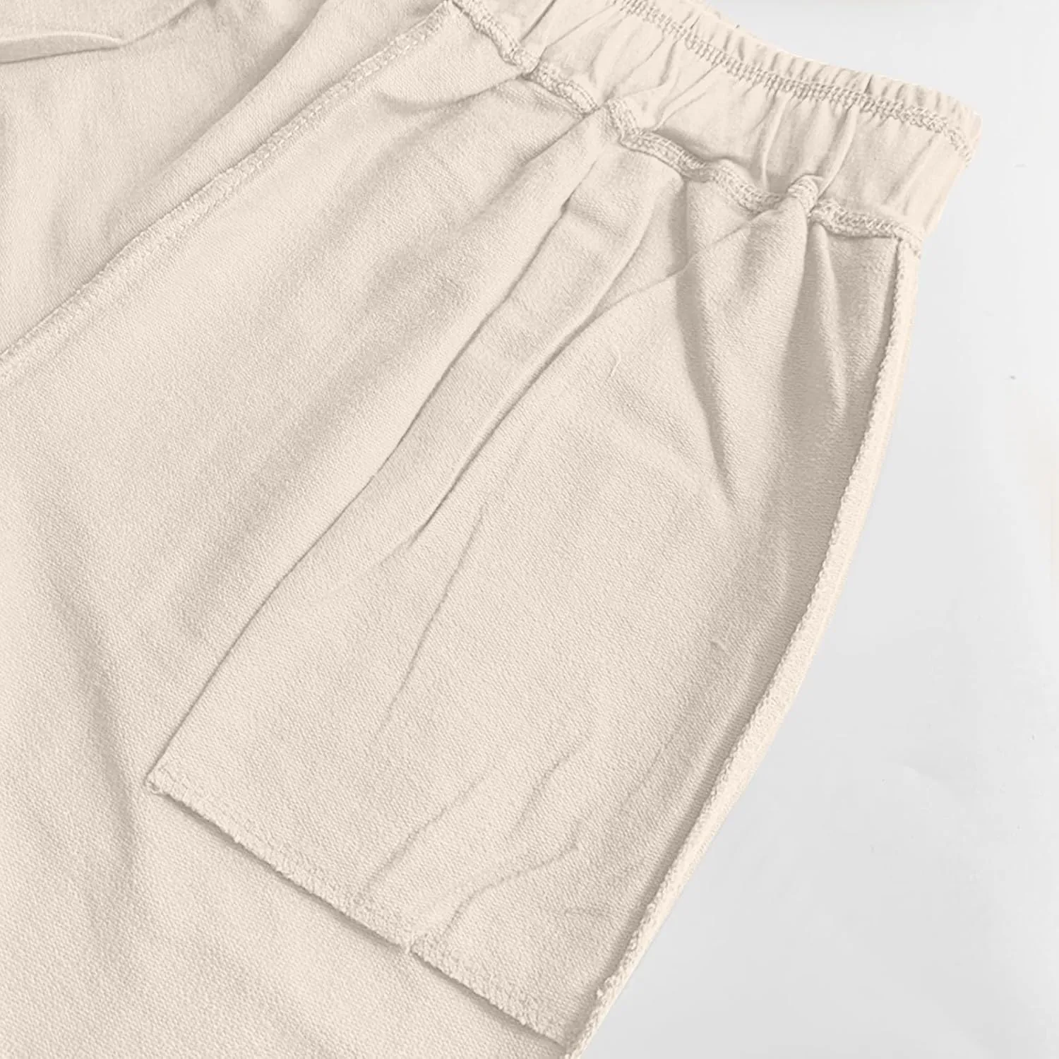 Cotton Shorts for Men Running Athletic Pants with Pockets Casual Drawstring 2025 Summer Gym Workout Lounge Clothes