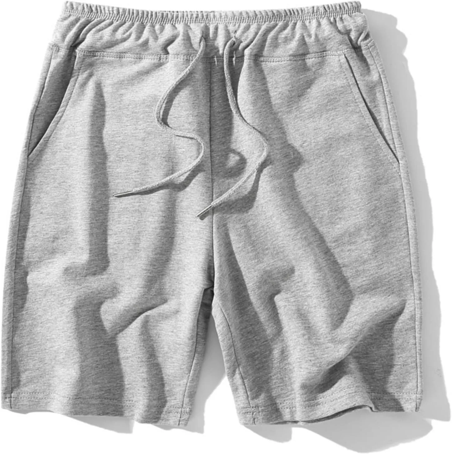 Cotton Shorts for Men Running Athletic Pants with Pockets Casual Drawstring 2025 Summer Gym Workout Lounge Clothes