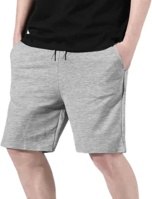 Cotton Shorts for Men Running Athletic Pants with Pockets Casual Drawstring 2025 Summer Gym Workout Lounge Clothes