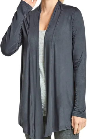 DailyWear Women's Open-Front Soft Draped Long Sleeve Cardigan Sweater Longline Tunic