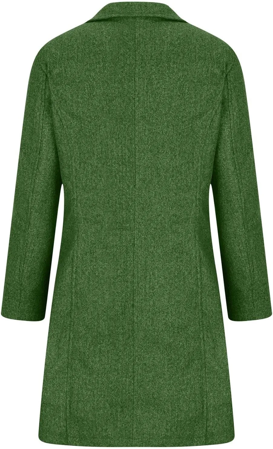 DDAPJ pyju Pea Coat for Women Winter Casual Thicken Wool Blend Lapel Jackets Elegant Single Breasted Overcoat with Pockets