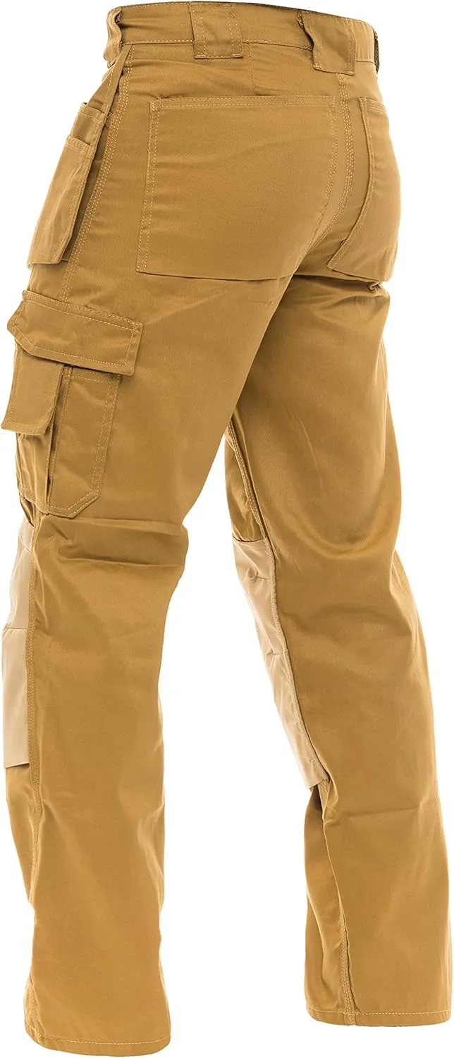 FASHIO FF Men's Tactical Field Cargo Pants Knee Reinforced Work Pants with Holster Tool & Utility Pockets Cordura Trousers
