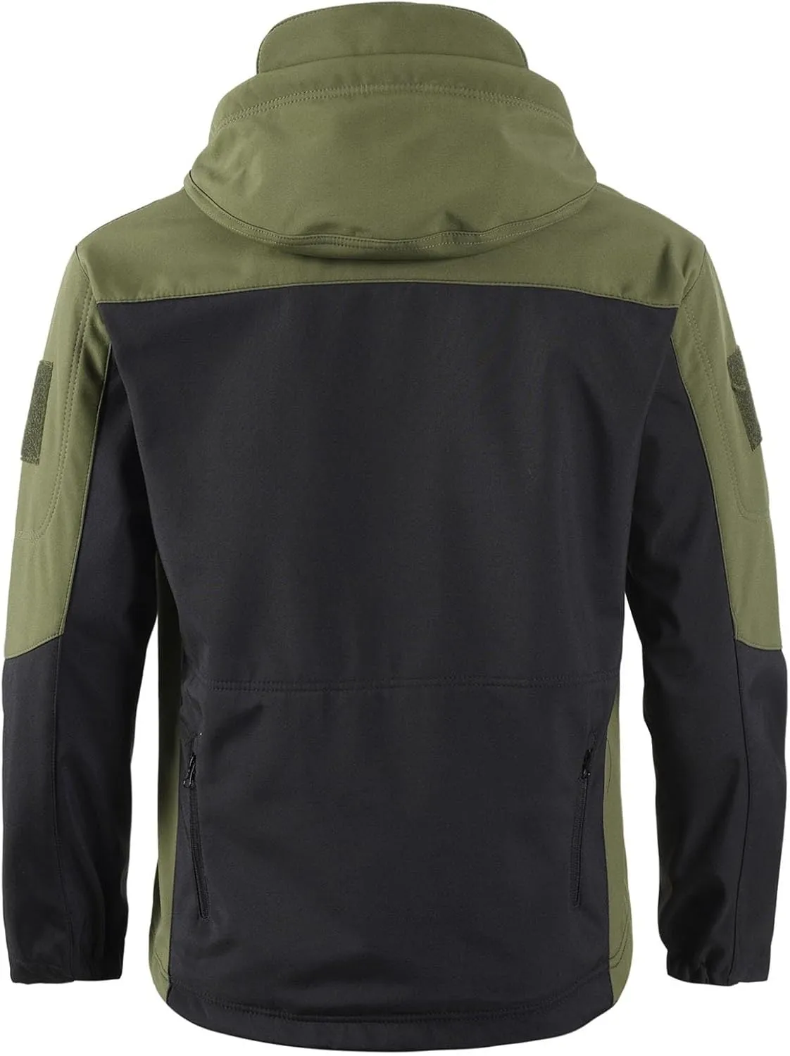 Finelylove Mens Hooded Tactical Jacket Fleece Lined Winter Coats Water Resistant Snow Ski Jacket Windbreaker with Pocket