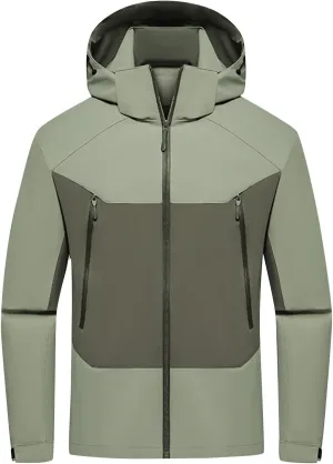 Finelylove Mens Rain Jacket Waterproof Snowboarding Softshell Windbreaker Hooded Ski Snow Coat Warm Fall Winter Coats