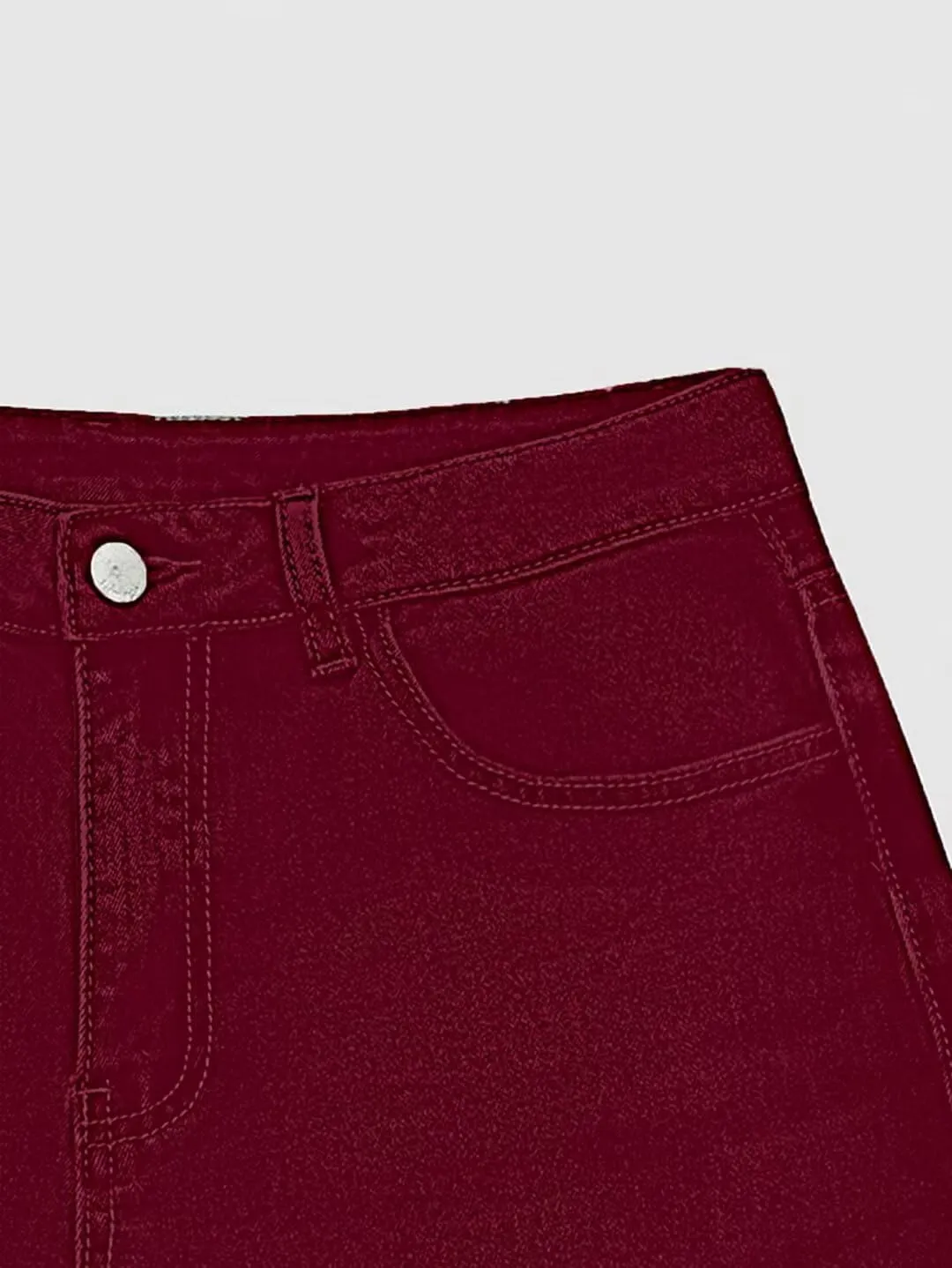 Flamingals Straight Wide Leg Jeans for Women Mid Waisted Casual Raw Hem Denim Capris Pants with Pockets