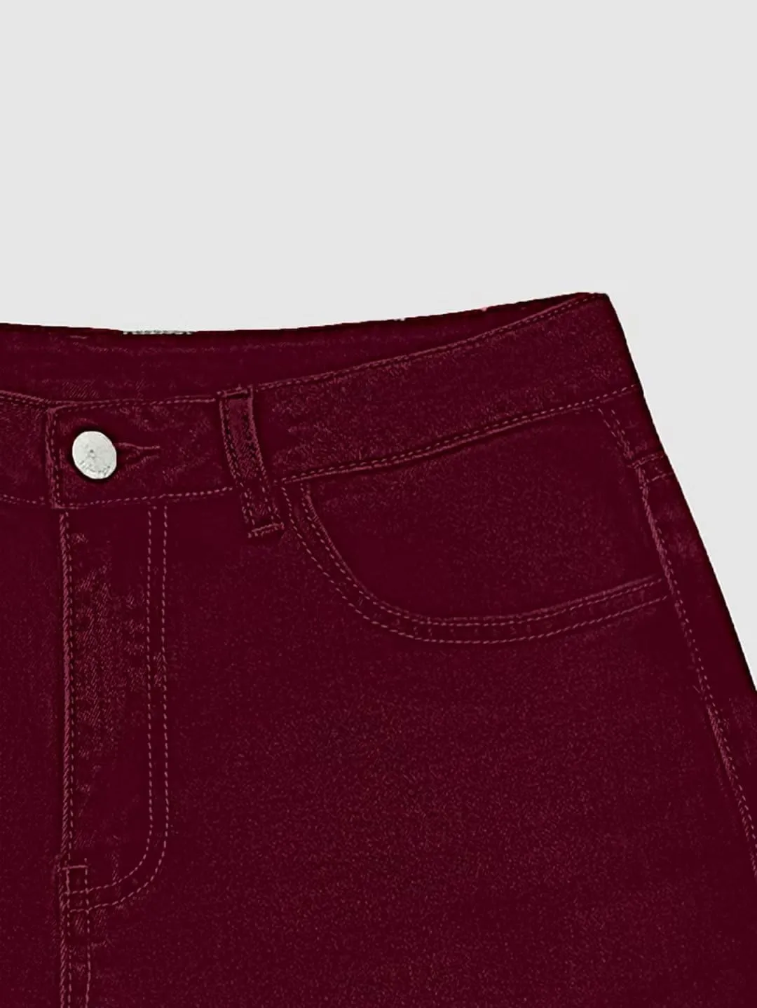 Flamingals Straight Wide Leg Jeans for Women Mid Waisted Casual Raw Hem Denim Capris Pants with Pockets