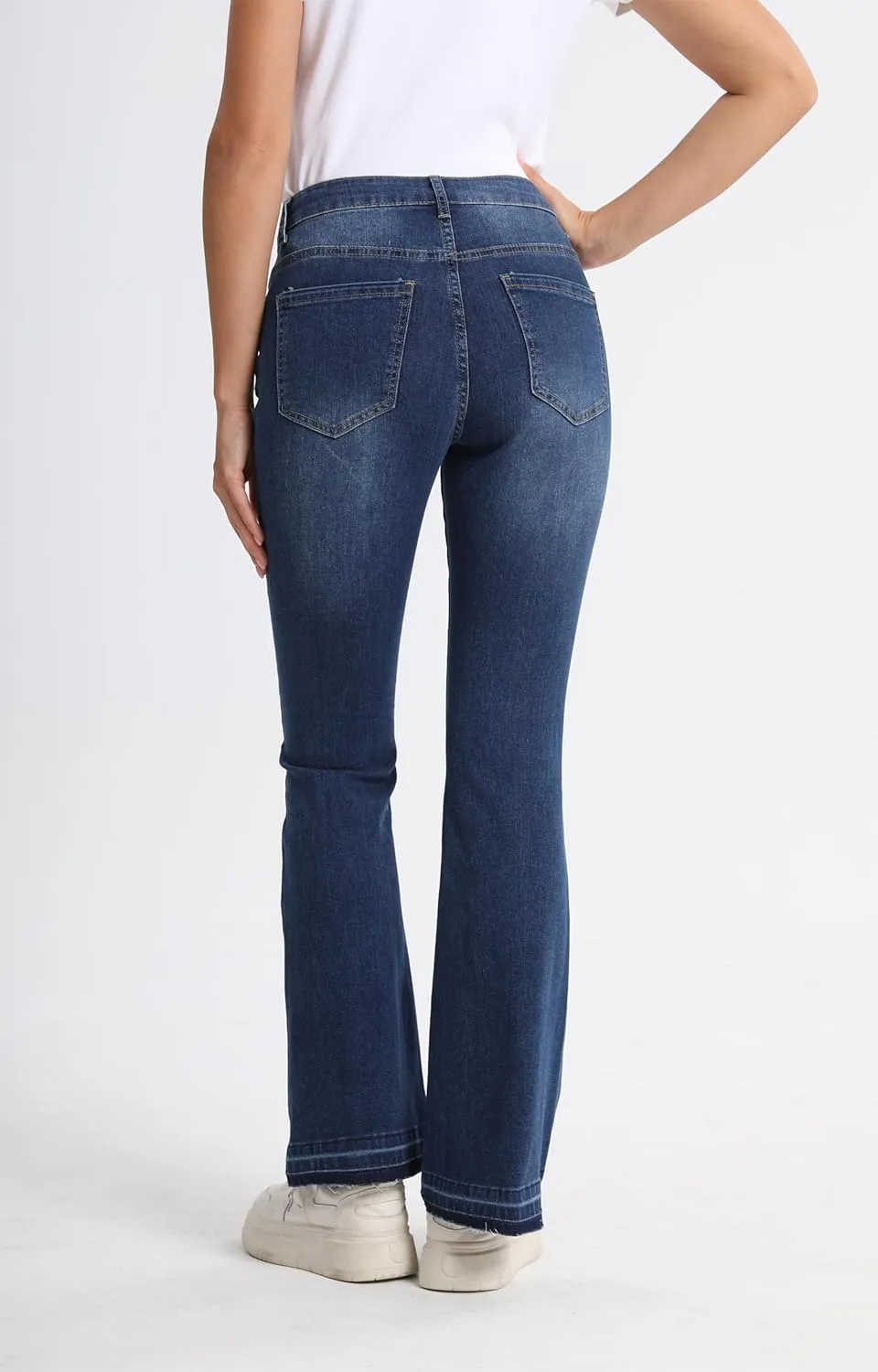 Flare Bell Bottom Jeans for Women High Waist Flared Women's Jeans Wide Leg Skinny Woman Denim Pants