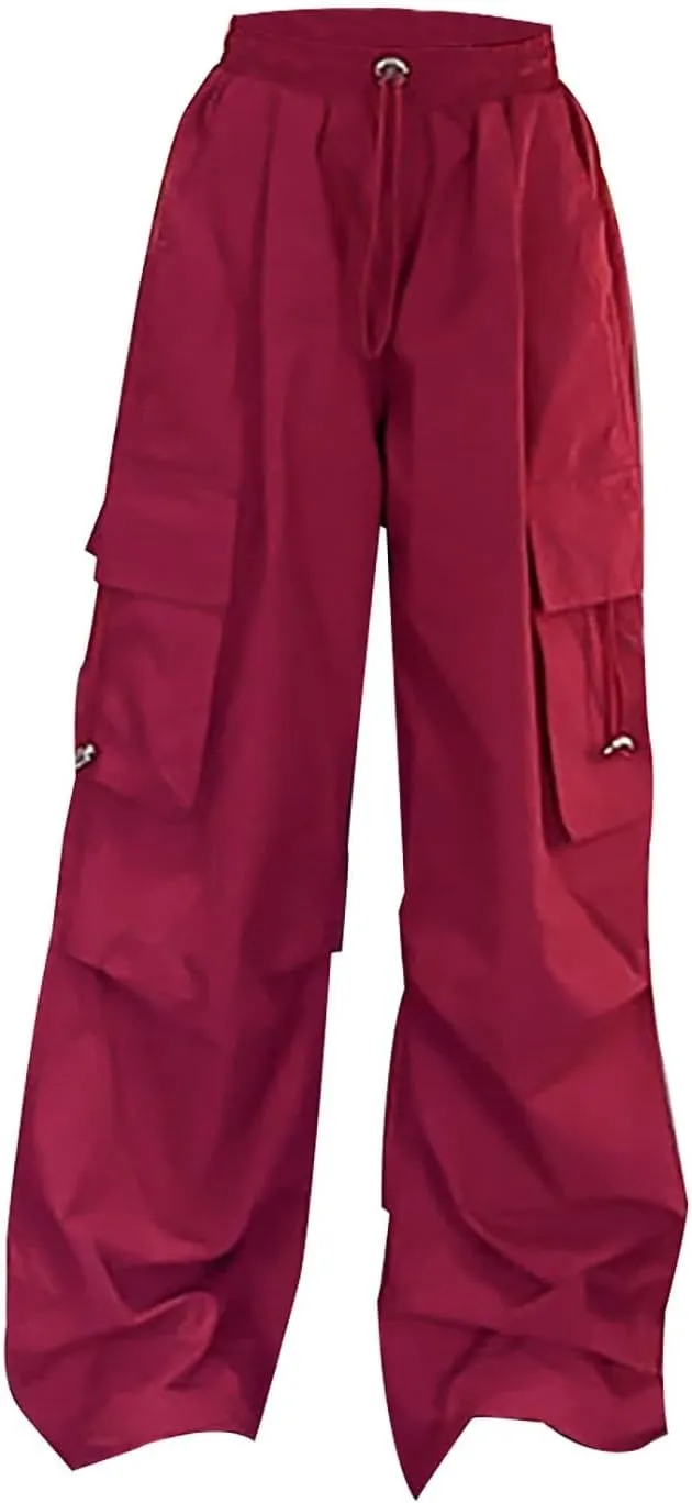 Girls Baggy Jeans Trendy Y2K Streetwear Camouflage Denim Cargo Pants Elastic High Waist Wide Leg Clothes Multi Pocket