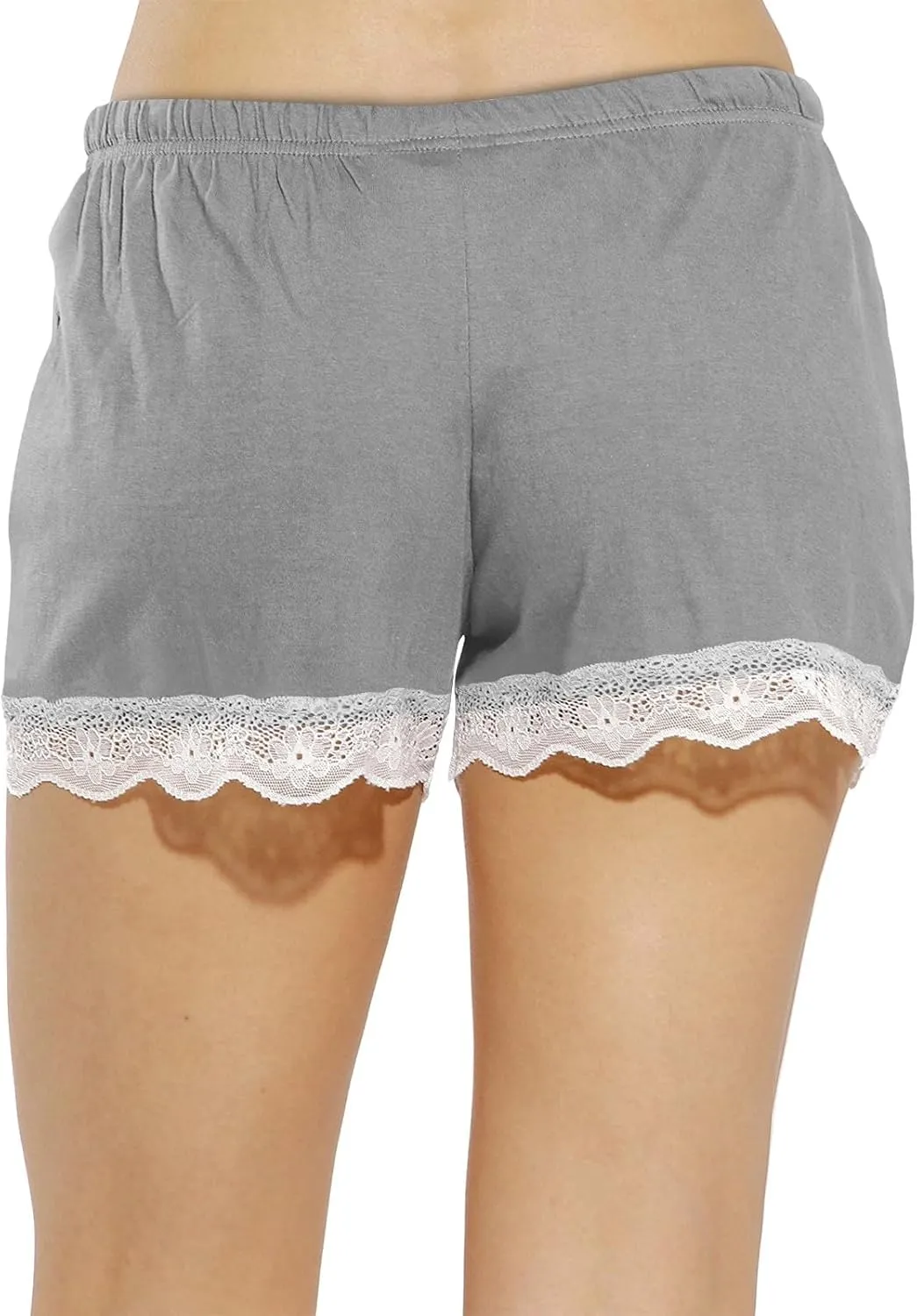 GOFULY Sleep Shorts Women Plaid Loose Fit Summer Lace Lounge Pajama Bottoms Cute Elastic Waist Drawstring Shorts 2025 Trendy