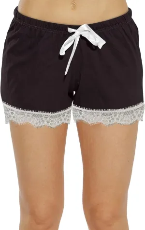 GOFULY Sleep Shorts Women Plaid Loose Fit Summer Lace Lounge Pajama Bottoms Cute Elastic Waist Drawstring Shorts 2025 Trendy