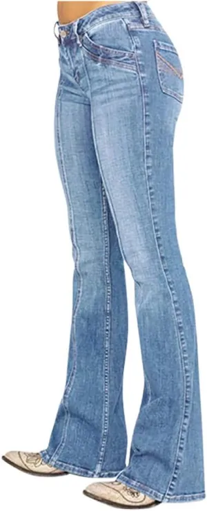 GOKKILRW Bell Bottom Jeans for Women High Waisted Wide Leg Bootcut Skinny Jeans Pull On Stretch Jeggings Flared Denim Pants