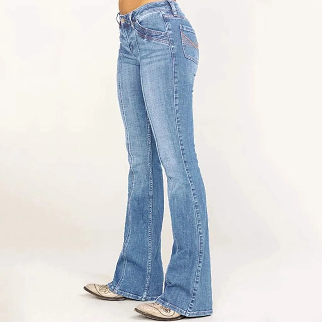 GOKKILRW Bell Bottom Jeans for Women High Waisted Wide Leg Bootcut Skinny Jeans Pull On Stretch Jeggings Flared Denim Pants