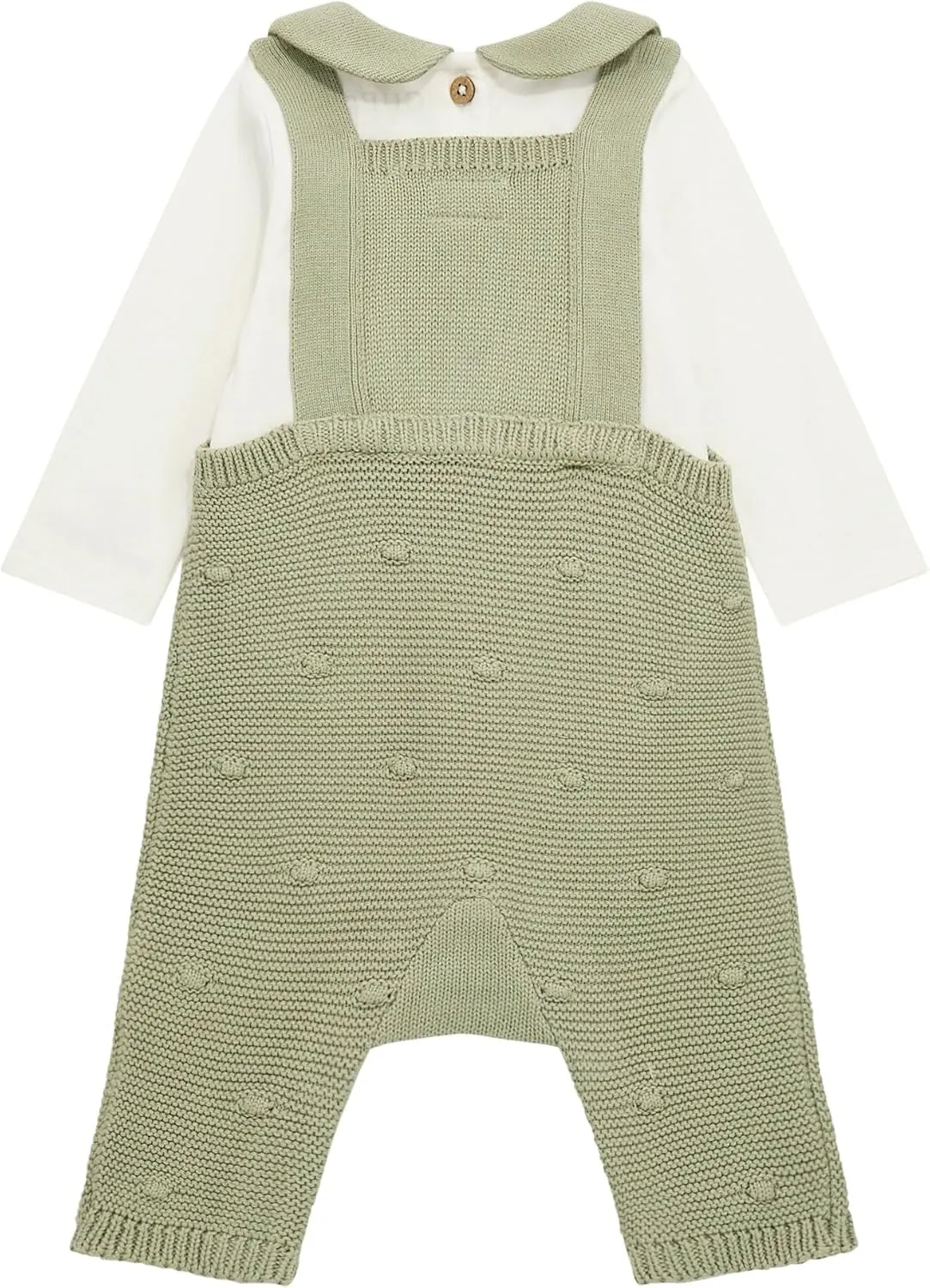 GUESS baby-girls Collared Bodysuit and Knitted Romper