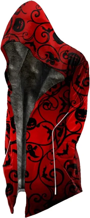 Halloween Hoodies For Men, Men's Halloween Print Velvet Thickened Long Jacket Casual Large Size Zipper Coat