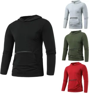 Hoodies for Men 2025 Summer Shirts Casual Fashion Long Sleeve Pullover Tops Fall Winter Hoodies with Zipper Pocket
