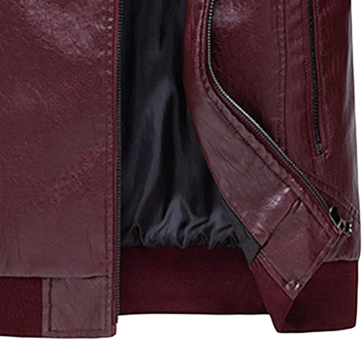 JEsilunmaMY Men's Full Zip Motorcycle Jackets Long Sleeve Spring Fall Leather Outwear Slim Fit Casual Moto Biker Bomber Coats