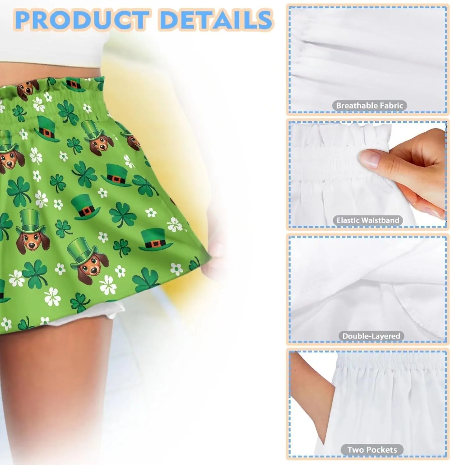 Kids Athletic Shorts for Girls 1-16 Years Casual Runing Shorts High Waisted Cute Graphic Shorts with Pockets